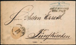 1865 15kr Levélen, Tartalommal / On Cover 'PESTH' - Fünfkirchen - Altri & Non Classificati