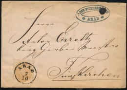 1865 15kr Levélen, Tartalommal / On Cover 'ARAD' - Fünfkirchen - Altri & Non Classificati