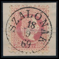 1867 5kr Kivágáson / On Cutting 'SZALÓNAK' (Burgenland) (hajtott / Folded) - Andere & Zonder Classificatie