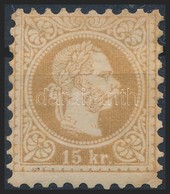 * 1867 15kr Látványosan Rácsozott Fejképalap / Gegittertes Medaillon - Autres & Non Classés