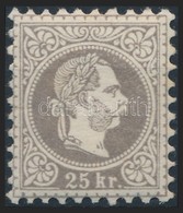 ** 1867 25kr Barnásibolya, Postatiszta Eredeti Gumival / Brownviolet, Mint Never Hinged With Original Gum. Certificate:  - Autres & Non Classés