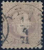 O 1867 25kr Barnásibolya (60.000) / Mi 40 Brownish Violet 'PEST' - Sonstige & Ohne Zuordnung