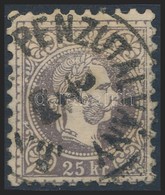 O 1867 25kr Barnásibolya / Brownviolet 'PÉNZUTALVÁNY (PE)ST' - Sonstige & Ohne Zuordnung