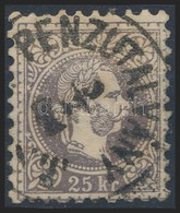 O 1867 25kr Barnásibolya / Brownviolet 'PÉNZUTALVÁNY (PE)ST' - Andere & Zonder Classificatie