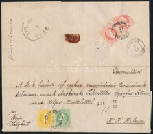 1867 2kr + 3kr + 2 X 5kr Ajánlott Levélen, Az Egyik 5kr Bontásnál Megsérült. Nagyon Szép Darab! / 2kr + 3kr + 2 X 5kr On - Autres & Non Classés