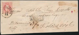 1867 5kr + 10kr Ajánlott Levélen / On Registered Cover 'ABRUDBÁNYA' - Kolozsvár - Autres & Non Classés