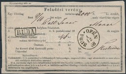 1868 Feladási Vevény / Aufgabs Recepisse 'BUDA / OFEN' - Sonstige & Ohne Zuordnung