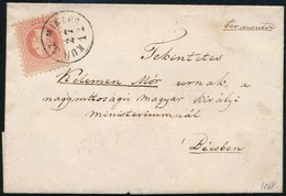 1868 5kr Levélen / On Cover 'KUN SZ. MIKLÓS' - Bécs - Altri & Non Classificati