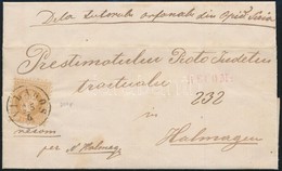 1869 15kr Ajánlott Levélen / On Registered Cover 'VILÁGOS' - Piros / Red 'RECOM' - Halmagen - Sonstige & Ohne Zuordnung