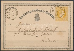 1869 Korai Felhasználású 2kr Díjjegyes Levelezőlap / PS-card 'MUNKÁCS' - 'WIEN' Signed: Ferchenbauer - Sonstige & Ohne Zuordnung