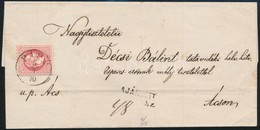 1870 3 X 5kr Ajánlott Levélen, Ebből 2 Bélyeg A Hátoldalon / 3 X 5kr On Registered Cover 'PÁPA' - Ács - Other & Unclassified