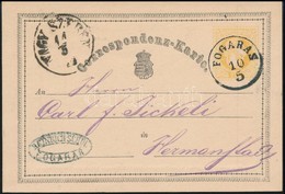 1871 2kr Díjjegyes Levelezőlap / PS-card 'FOGARAS' - 'NAGY-SZEBEN' - Autres & Non Classés