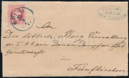 1871 5kr Levélen / On Cover Kék/blue 'Ó-BUDA' - Fünfkirchen - Autres & Non Classés