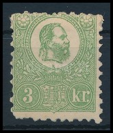 (*) 1871 Kőnyomat 3kr Használatlan Bélyeg Gumimaradványokkal (*240.000) / Mi 2 Unused Stamp With Gum Remains (foghibák / - Autres & Non Classés