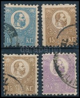 O 1871 Kőnyomat 10kr, 2 Különböző Színárnyalatú 15kr, 25kr (133.000) / Mi 4, 2 X 5 (different Shades), 6 - Andere & Zonder Classificatie