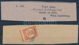 1871 Kőnyomat Hírlapbélyeg Teljes újságszalagon, Felül Kissé Bevágva, Alul Nagy Rész A Következő Bélyegből, RRR! / Newsp - Sonstige & Ohne Zuordnung