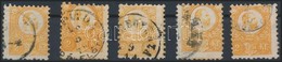 O 1871 5 Db Elfogazott Réznyomat 2kr / 5 Stamps With Shifted Perforation - Autres & Non Classés