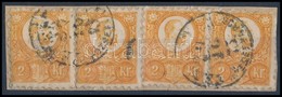 1871 Réznyomat 4 X 2kr Kivágáson / 4 X Mi 8 On Cutting - Other & Unclassified