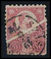 O 1871 Réznyomat 5kr Széles Papírránccal / With Paper Crease - Autres & Non Classés