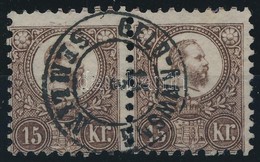 O 1871 Réznyomat 15kr Pár / Mi 12 Pair 'GELD-ANWSNG SEMLIN' - Altri & Non Classificati