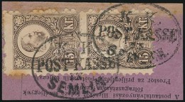 1871 Réznyomat 15kr Pár Kivágáson / Pair On Cutting 'K.K. POSTKASSE SEMLIN' - Sonstige & Ohne Zuordnung