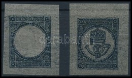 1871 Hírlapbélyeg 2 Db Próbanyomat Cigaretta Papíron / 2 Newspaper Stamp Proofs - Autres & Non Classés