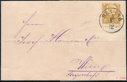 1871 Réznyomat 2kr / Mi 8 On Cover 'BRASSÓ' - Wien - Andere & Zonder Classificatie