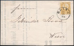 1872 Réznyomat 2kr Ollóval Vágva / Mi 8 Cut With Scissors, On Cover 'GLINA' - Wien - Autres & Non Classés