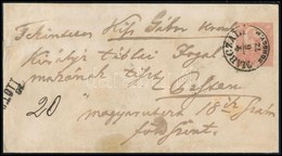 1872 5kr Díjjegyes Levél Hátoldalán Réznyomat 10kr Díjkiegészítéssel / PS-cover With 10kr Additional Franking 'MARCZALI  - Autres & Non Classés