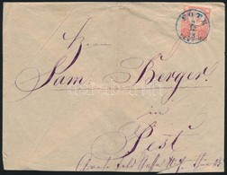 1873 Réznyomat 5kr Levélen / Mi 10 On Cover, Kék / Blue 'FÓTH PEST M' (Gudlin 600 P) - Pest - Andere & Zonder Classificatie