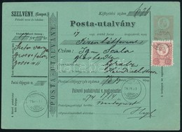 1874 Postautalvány 5kr Bélyeggel / 5kr On PS-money Order 'BUDAPEST / TERÉZVÁROS' - Andere & Zonder Classificatie