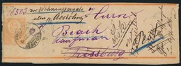 1874 Díjjegyes Címszalag Pozsonyba Tovább- és Visszaküldve / PS-wrapper To Pozsony, Redirected And Returned To Budapest - Other & Unclassified