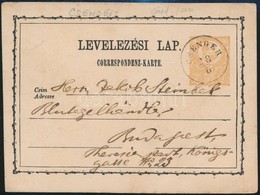 1874 Díjjegyes Levelezőlap / PS-card 'CSENGER' - Budapest - Andere & Zonder Classificatie