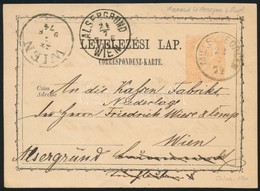1874 Díjjegyes Levelezőlap / PS-card 'MIL.STGEORGEN' - 'WIEN' Továbbküldve / Redirected - Other & Unclassified
