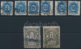 O 1873 Távírda Kőnyomat Használt Sor (110.000) / Telegraph Mi 1-8 Used Set - Andere & Zonder Classificatie