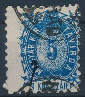 O 1873 Távírda Kőnyomat 5kr Eltolódott Fogazással és Lemezhibával / Telegraph Stamp Mi 1 With Shifted Perfs. And Plate F - Autres & Non Classés