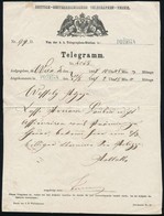 1867 Deutsch-Oesterreichischer Telegraphen Verein Távirat / Telegramm Wien - Kék/blue 'POZEGA' - Altri & Non Classificati