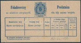 1874 5kr Használatlan Magyar-horvát Nyelvű Távirati Feladóvevény / 5kr Hungarian-Croatian PS-telegraph Sender's Receipt, - Sonstige & Ohne Zuordnung