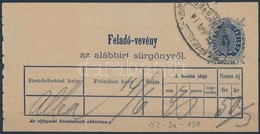 1875 5kr Díjjegyes Távirati Feladóvevény / 5kr PS-telegraph Sender's Receipt - Altri & Non Classificati