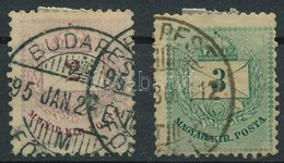 O 1881 2kr, 3kr, A Vízlejben Az 'r' Betű Hiányával / Watermark Error - Autres & Non Classés