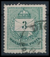 O 1881 3kr 13-as Fogazással, A Jobb Oldalon Vésésjavítással / Perf 13., Retouche - Altri & Non Classificati