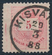 O 1881 5kr Extra Szélesre Fogazva, Festékcsíkkal / Strongly Shifted Perforation, Paint Stripe - Sonstige & Ohne Zuordnung