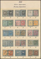 O 1888/89 15 Klf Krajcáros érték Finom és Vastag Alapvonalkázással Papírlapon Feldolgozva / 15 Different Stamps With Fin - Other & Unclassified