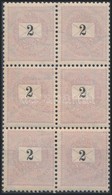 ** 1889 2kr 'E' Hatostömb / Mi 28B Block Of 6 - Other & Unclassified