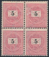 ** 1889 5kr Négyestömb / Block Of 4 - Other & Unclassified