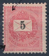 ** 1889 5kr B1 Vízjelállás, 2 Lemezhibával / Watermark Position B1, Plate Flaws - Autres & Non Classés