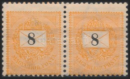 ** 1889 8kr 'E' Képbe Fogazott Pár (7.200++) / Mi 31A Pair With Shifted Perforation - Autres & Non Classés