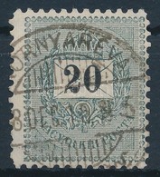 O 1889 Feketeszámú 20kr Elektro Nyomat 11 1/2 Fogazással  (180.000) / Mi 35 A 'KORNYARÉVA' Certificate: Glatz - Sonstige & Ohne Zuordnung