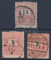 O 1889 3 Db Krajcáros A Vízjelben Hiányzó 'r' és ívek / Watermark Errors - Sonstige & Ohne Zuordnung