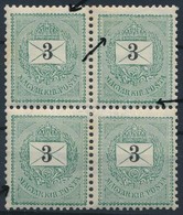 ** 1898 3kr Négyestömb Klf Lemezhibákkal / Block Of 4 With Plate Flaws - Other & Unclassified